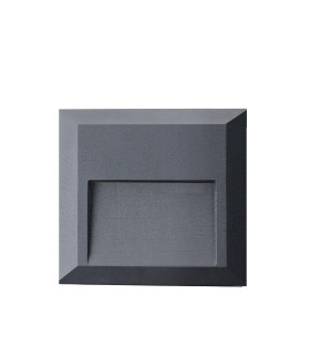 Tsar Square Outdoor Flush Wall Lamp Graphite LED 3000K IP65-1