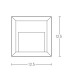 Tsar Square Outdoor Flush Wall Lamp Graphite LED 3000K IP65-2