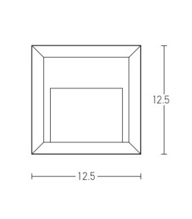 Tsar Square Outdoor Flush Wall Lamp Graphite LED 3000K IP65-2