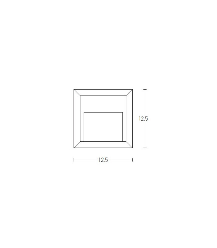 Tsar Square Outdoor Flush Wall Lamp Graphite LED 3000K IP65-2