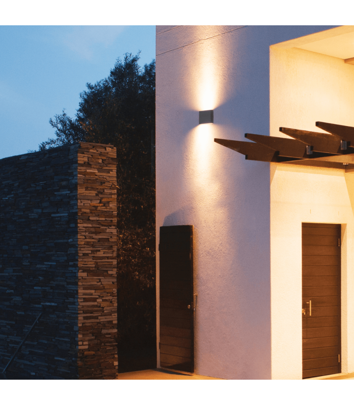 Rudozem 11cm Outdoor Up Down Wall Lamp Graphite LED 3000K IP65-2