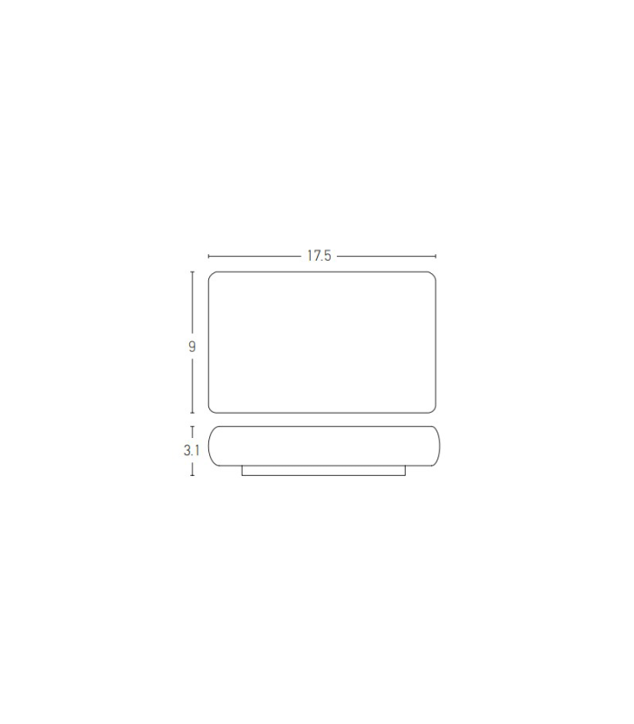 Rudozem 17.5cm Outdoor Up Down Wall Lamp Sandy White LED 3000K IP65-2