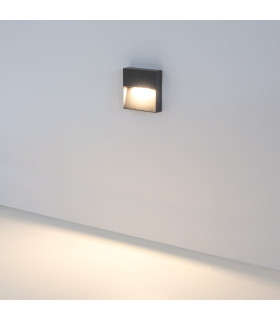 Vetren Square Outdoor Flush Wall Lamp Graphite LED 3000K IP65-2