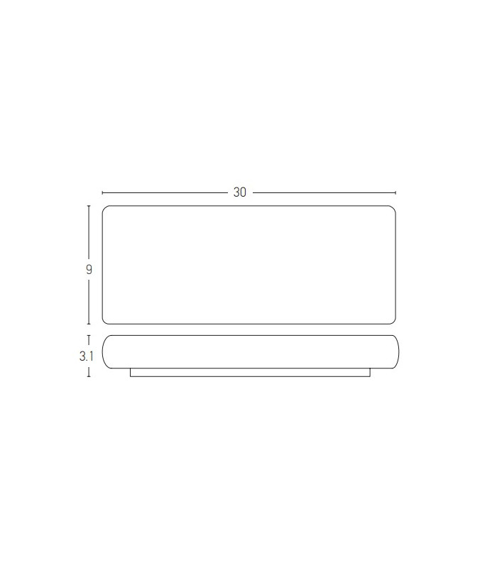 Rudozem 30cm Outdoor Up Down Wall Lamp Graphite LED 3000K IP65-4