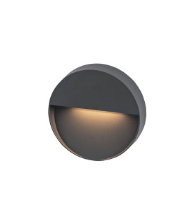 Vetren Round Outdoor Flush Wall Lamp Graphite LED 3000K IP65-1