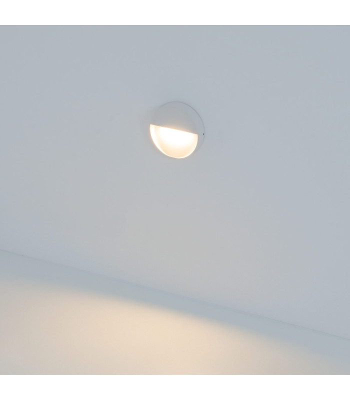 Vetren Round Outdoor Flush Wall Lamp Sandy White LED 3000K IP65-2