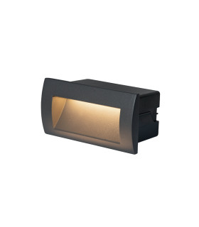 Banya Rectangle Outdoor Recessed Wall Lamp Graphite LED 3000K IP65-1