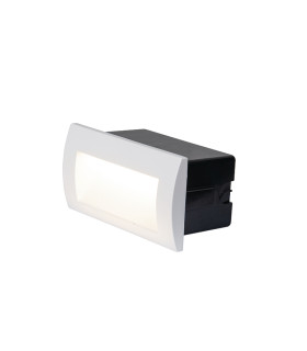 Banya Rectangle Outdoor Recessed Wall Lamp Sandy White LED 3000K IP65-1