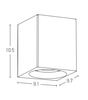 Zavet Outdoor Wall Down Lamp Natural Concrete LED 3000K IP65-2