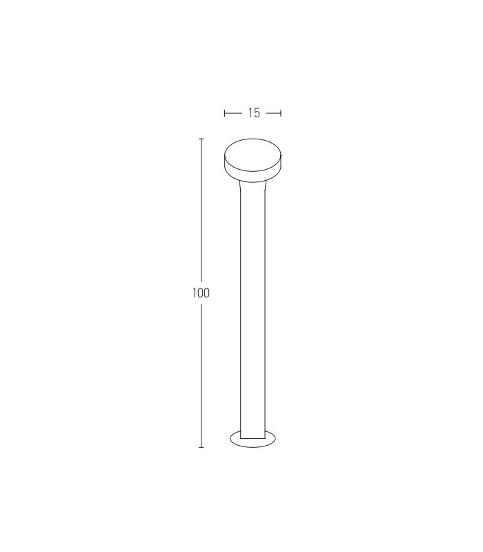 Batak Outdoor Bollard Graphite LED 3000K IP65-5