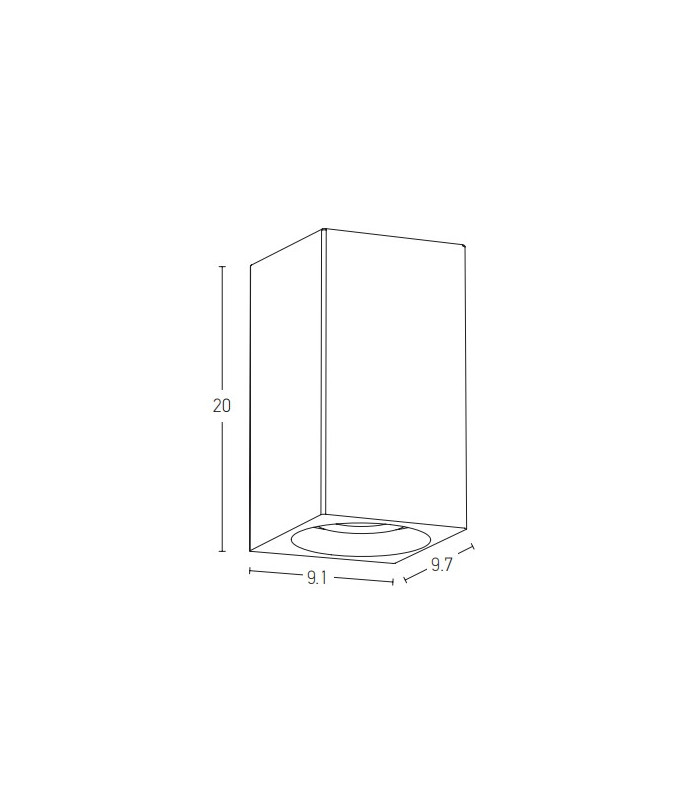 Zavet Outdoor Up Down Wall Lamp Natural Concrete LED 3000K IP65-6