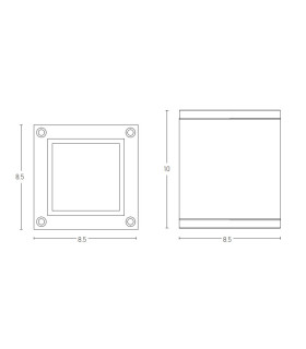 Roman Outdoor Surface Mounted Downlight Sandy White 1xGU10 IP65-2