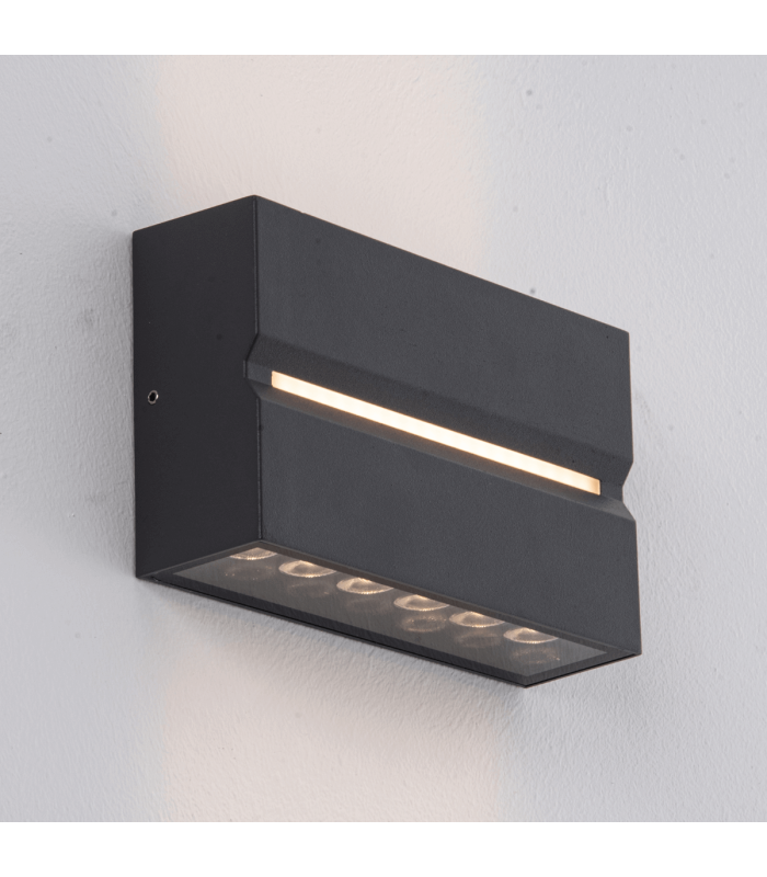 Zambelis Outdoor Up Down Wall Lamp Graphite LED 3000K IP54 15W-3