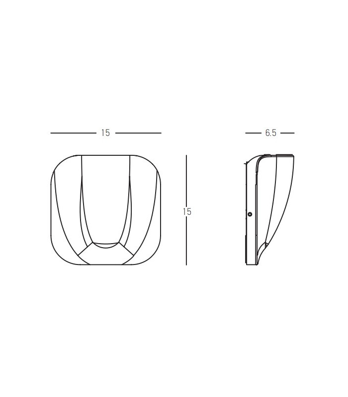 Zambelis Outdoor Wall Down Lamp Graphite LED 3000K IP54 9W-4