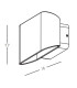 Zambelis Outdoor Up Down Wall Lamp Graphite LED 3000K IP54 11W-5