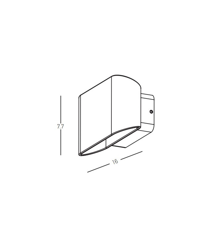Zambelis Outdoor Up Down Wall Lamp Graphite LED 3000K IP54 11W-5