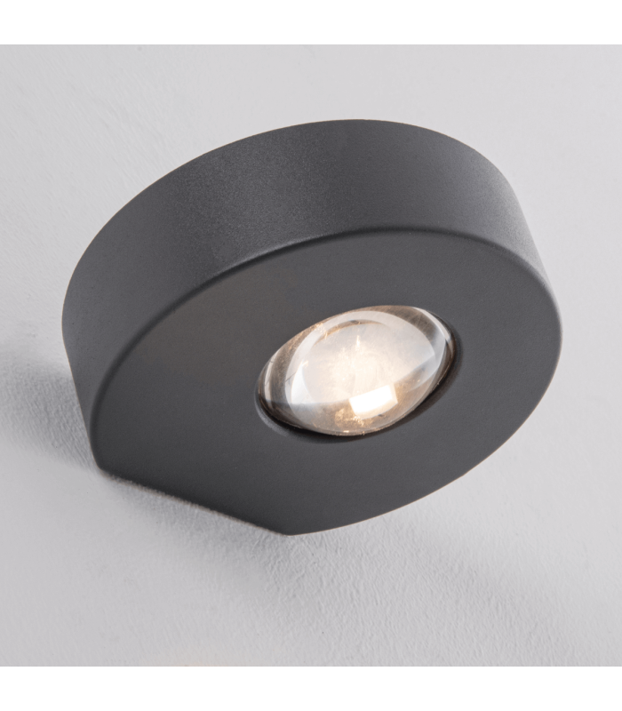 Zambelis Round Outdoor Wall Down Lamp Graphite LED 3000K IP54 9W-4