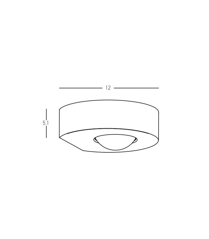 Zambelis Round Outdoor Wall Down Lamp Graphite LED 3000K IP54 9W-5