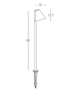 Zambelis 60cm Outdoor Spike Graphite 1xGU10 IP65-2