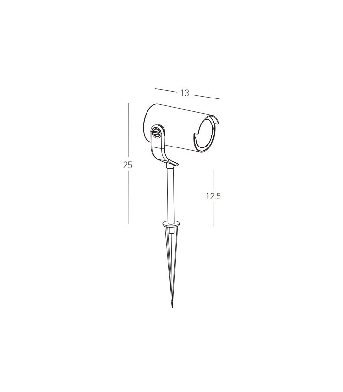 Zambelis 25cm Outdoor Spike Graphite LED 3000K IP65-3