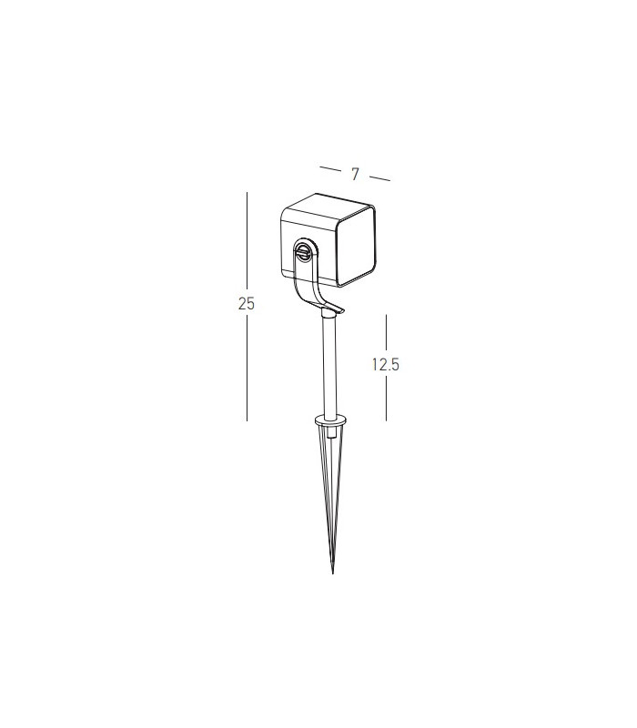 Zambelis 25cm Outdoor Spike Graphite LED 3000K IP65-4