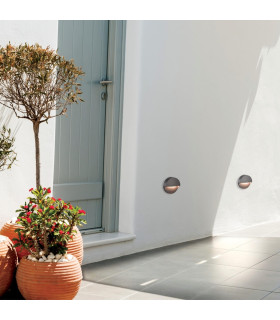 Zambelis Outdoor Flush Wall Lamp Graphite LED 3000K IP65-2