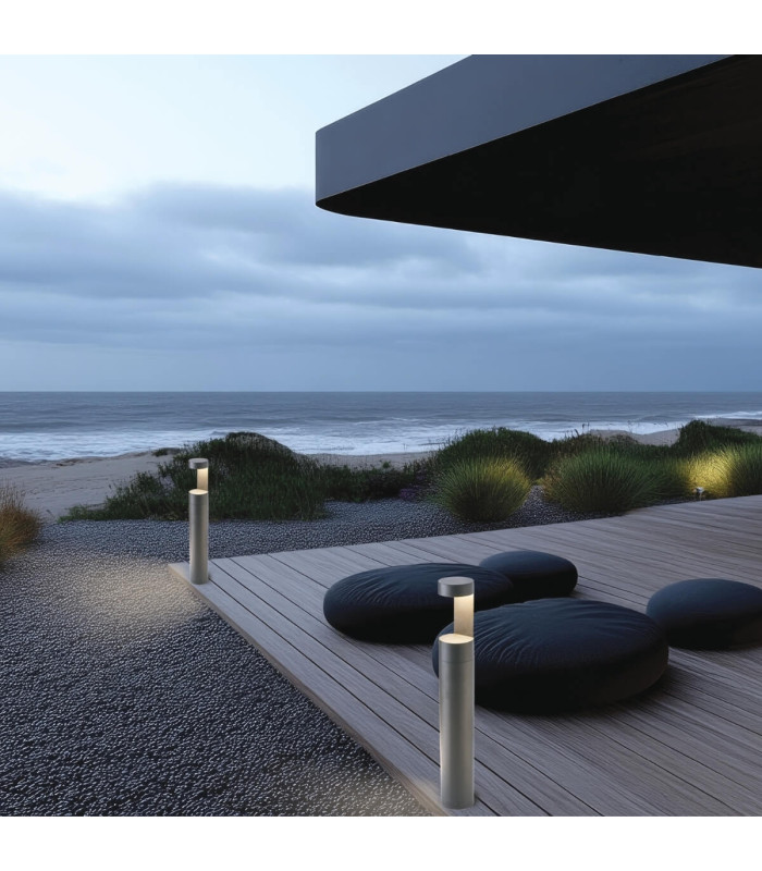 Aerina Outdoor Bollard Graphite LED 3000K IP54-2
