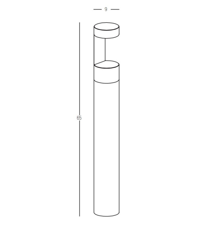 Aerina Outdoor Bollard Graphite LED 3000K IP54-4