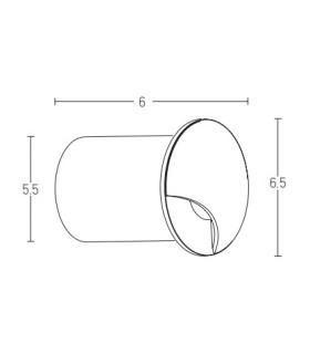 Ardent 1 Direction Outdoor Recessed Wall Lamp Sandy Black LED 3000K IP65-2
