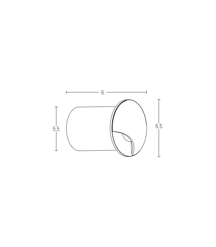 Ardent 1 Direction Outdoor Recessed Wall Lamp Sandy Black LED 3000K IP65-2