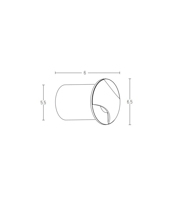 Ardent 2 Direction Outdoor Recessed Wall Lamp Sandy Black LED 3000K IP65-4