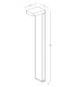 Zambelis Outdoor Bollard Graphite LED 3000K IP54 9W-3