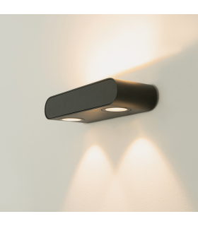 Zambelis Outdoor Up Down Wall Lamp Graphite LED 3000K IP54 10W-2