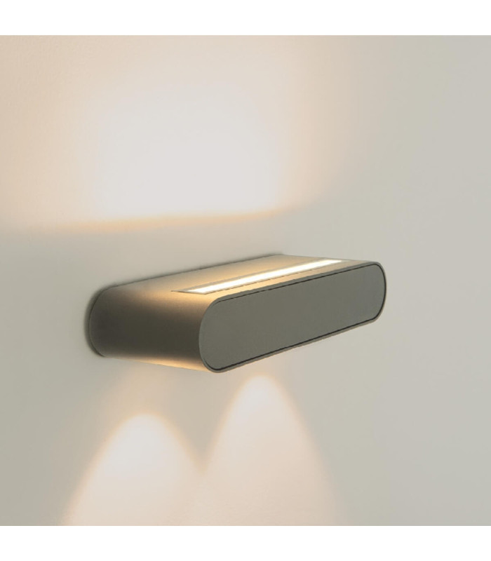 Zambelis Outdoor Up Down Wall Lamp Graphite LED 3000K IP54 10W-4