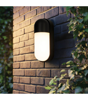 Zambelis Outdoor Flush Wall Lamp Black LED 3000K IP54-2