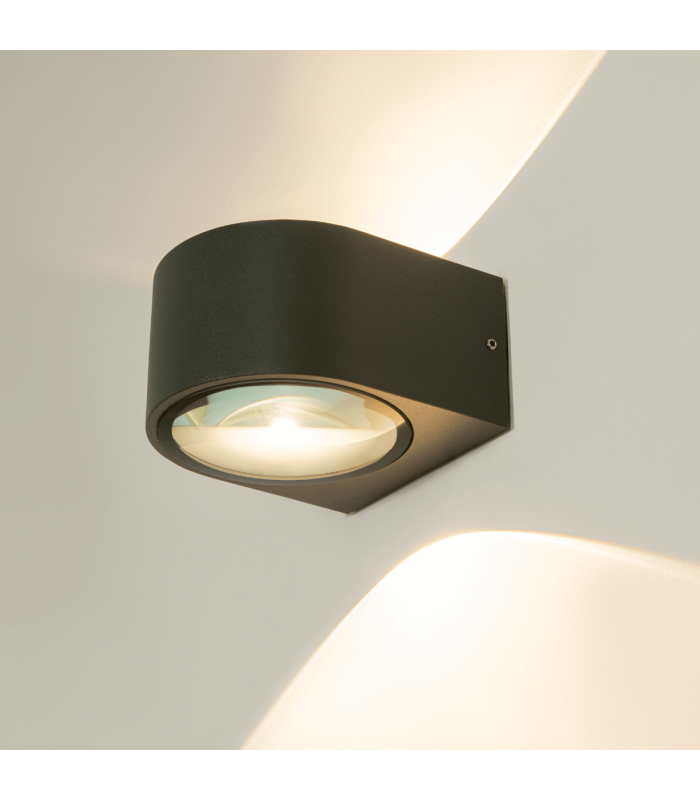 Orisca Outdoor Up Down Wall Lamp Graphite LED 3000K IP54-3