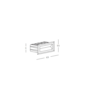 Marvios Outdoor Recessed Wall Lamp Graphite LED 3000K IP65-2