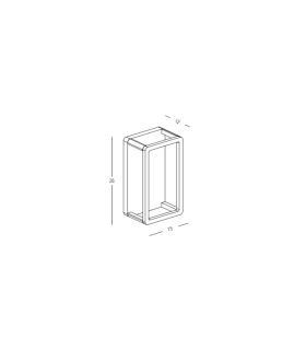 Zambelis 12cm Outdoor Modern Wall Lamp Graphite LED 3000K IP65-2