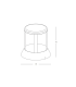 Zambelis Outdoor Pedestal Light Graphite LED 3000K IP65-3