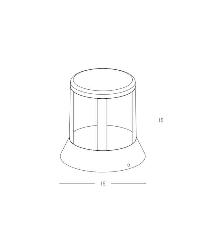 Zambelis Outdoor Pedestal Light Graphite LED 3000K IP65-3