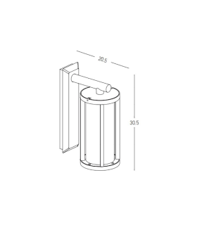 Zambelis Outdoor Wall Lantern Sandy Black 1xE27 IP65-2