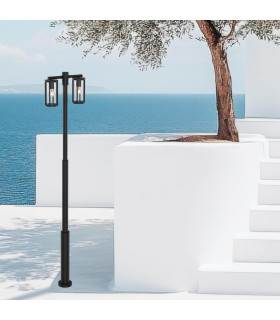 Zambelis Outdoor Lamp Posts Sandy Black 2xE27 IP65-2