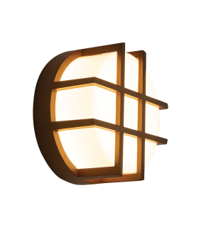 Orlith Round Outdoor Flush Wall Lamp Dark Brown LED 3000K IP65-1