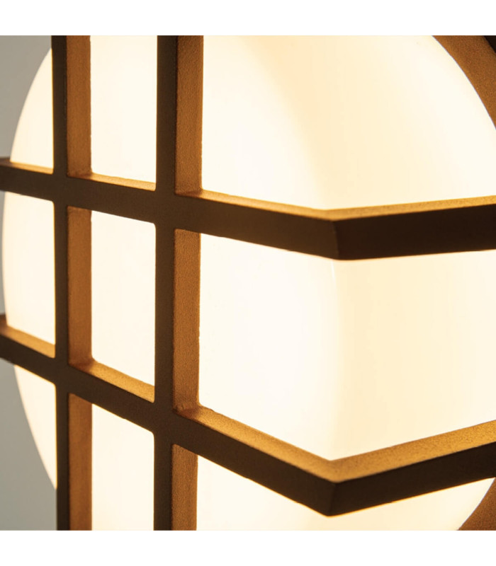 Orlith Round Outdoor Flush Wall Lamp Dark Brown LED 3000K IP65-4