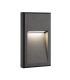 Zambelis Square Outdoor Flush Wall Lamp Graphite LED 3000K IP65-1