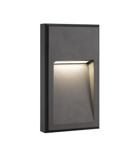 Zambelis Square Outdoor Flush Wall Lamp Graphite LED 3000K IP65-1