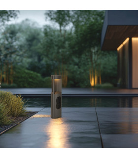 Zambelis 12.8cm Outdoor Bollard Graphite LED 3000K IP54 7W-2