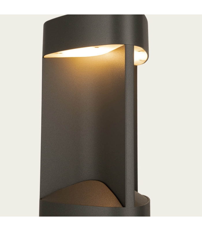 Zambelis 12.8cm Outdoor Bollard Graphite LED 3000K IP54 7W-4