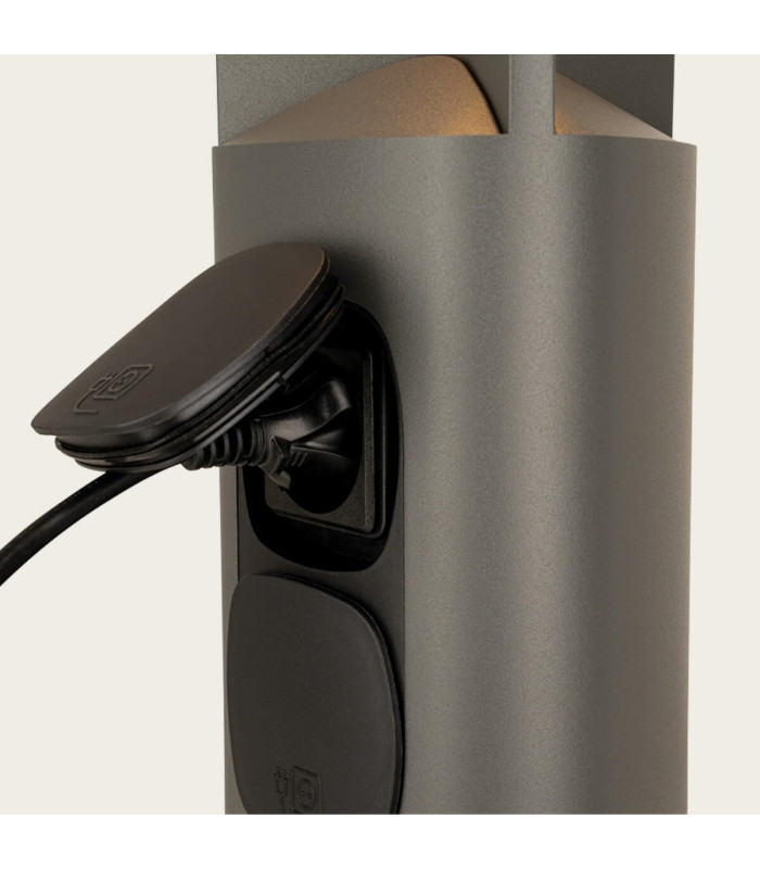 Zambelis 12.8cm Outdoor Bollard Graphite LED 3000K IP54 7W-5