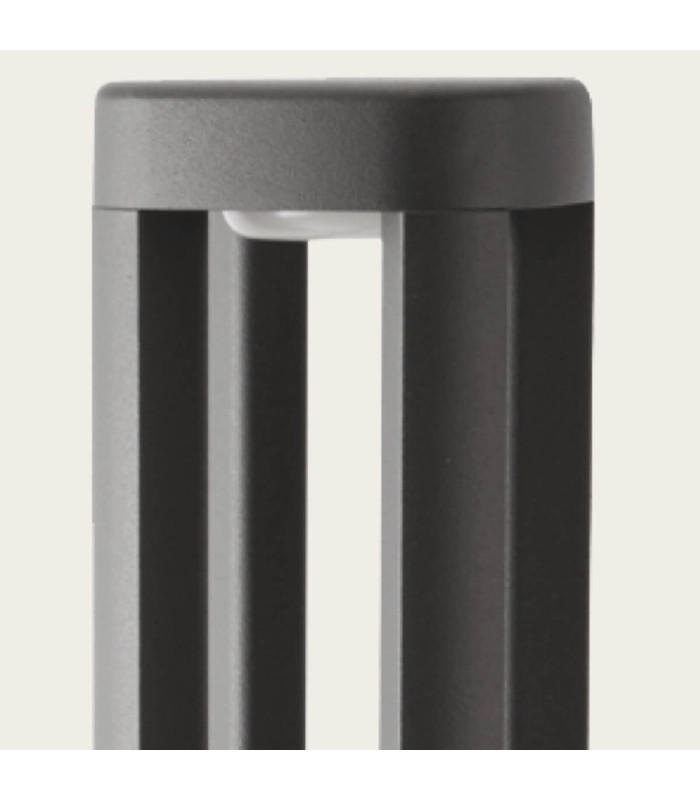 Zambelis 10.2cm Outdoor Bollard Graphite LED 3000K IP54 7W-2